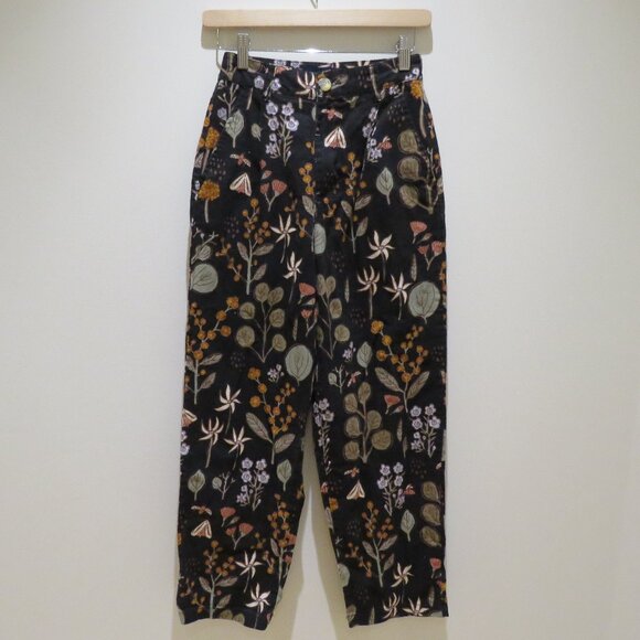 PRINCESS HIGHWAY X MODCLOTH Linen Blend Fauna Botanical Cropped Pull On Pants - Picture 2 of 15